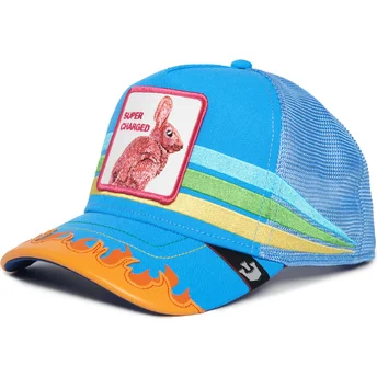 Petten gebogen blauw snapback Going and Going and… Supercharged The Farm van Goorin Bros.