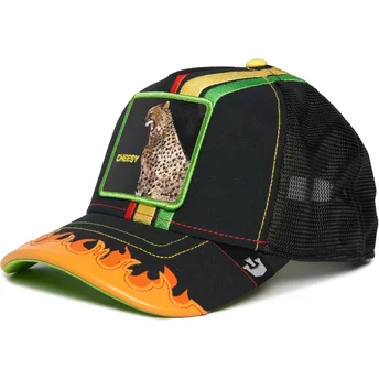 Goorin Bros. Cheetah Cheesy Dangerously Supercharged The Farm Black Trucker Hat