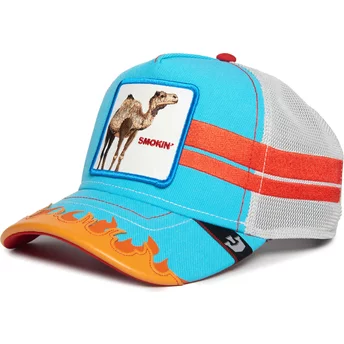 Goorin Bros. Dromedary Smokin Somebody Stop Me Supercharged The Farm Blue and White Trucker Hat