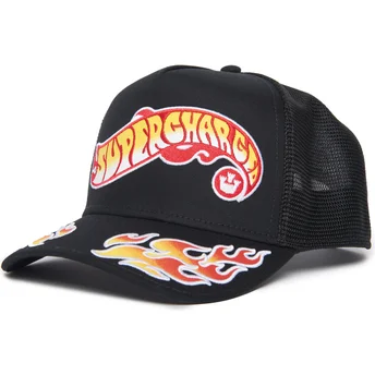 Petten gebogen zwart snapback HOT HEADZ Supercharged The Farm van Goorin Bros.