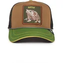 casquette-trucker-marron-noire-et-verte-crapaud-battle-rash-zits-and-pimple-insert-coin-vol2-the-farm-goorin-bros