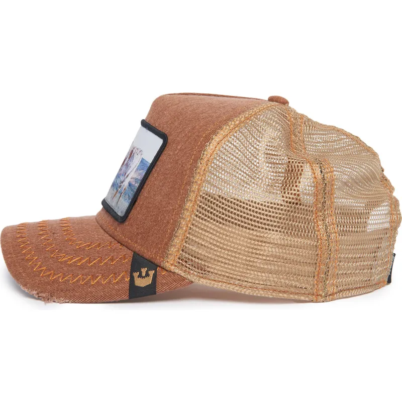 czapka-trucker-brazowa-byk-horny-model-no-h02ny-rodeo-the-farm-od-goorin-bros