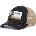 casquette-trucker-noire-et-beige-cheval-stallion-model-no-5741110n-rodeo-the-farm-goorin-bros