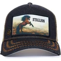 casquette-trucker-noire-et-beige-cheval-stallion-model-no-5741110n-rodeo-the-farm-goorin-bros