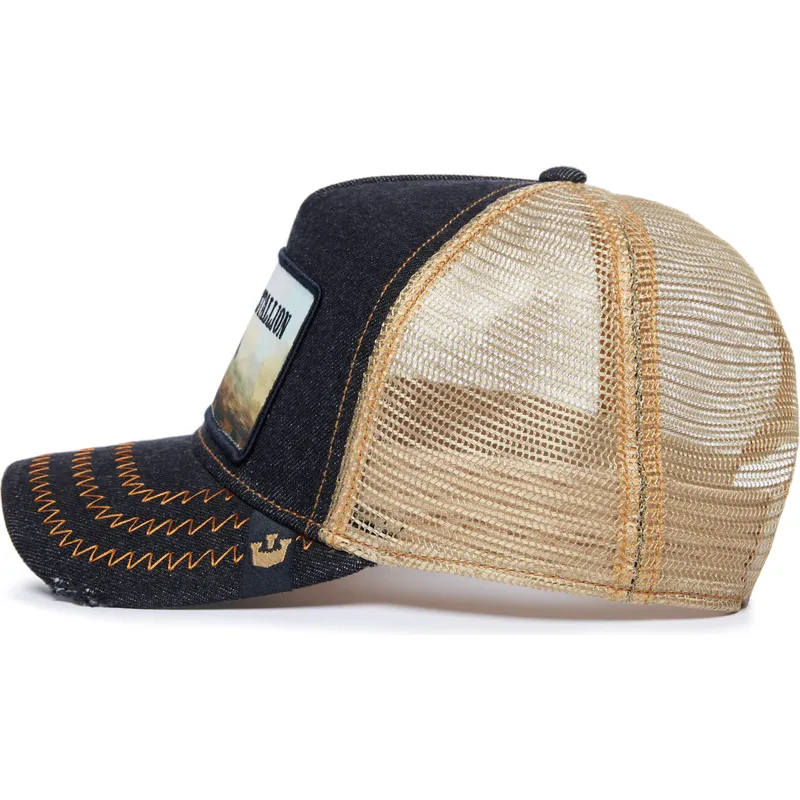 trucker-cap-schwarz-und-beige-pferd-stallion-model-no-5741110n-rodeo-the-farm-von-goorin-bros