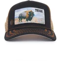 casquette-trucker-noire-et-beige-buffle-tough-model-no-70u9h-rodeo-the-farm-goorin-bros