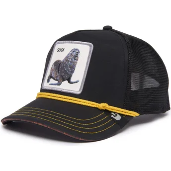 Sort trucker kasket foca Slick Seal of Approval Nautical Nonsense The Farm fra Goorin Bros.