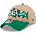 casquette-courbee-marron-et-verte-ajustable-9twenty-draft-2024-boston-celtics-nba-new-era