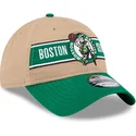 casquette-courbee-marron-et-verte-ajustable-9twenty-draft-2024-boston-celtics-nba-new-era