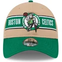 casquette-courbee-marron-et-verte-ajustable-9twenty-draft-2024-boston-celtics-nba-new-era