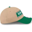 new-era-curved-brim-9twenty-draft-2024-boston-celtics-nba-brown-and-green-adjustable-cap