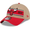 new-era-curved-brim-9twenty-draft-2024-chicago-bulls-nba-brown-and-red-adjustable-cap
