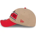 casquette-courbee-marron-et-rouge-ajustable-9twenty-draft-2024-chicago-bulls-nba-new-era