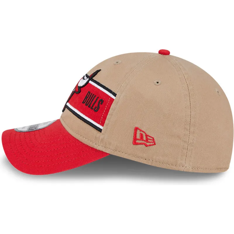 petten-gebogen-bruin-verstelbare-band-9twenty-draft-2024-van-chicago-bulls-nba-van-new-era