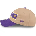 casquette-courbee-marron-et-violette-ajustable-9twenty-draft-2024-los-angeles-lakers-nba-new-era