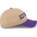 casquette-courbee-marron-et-violette-ajustable-9twenty-draft-2024-los-angeles-lakers-nba-new-era