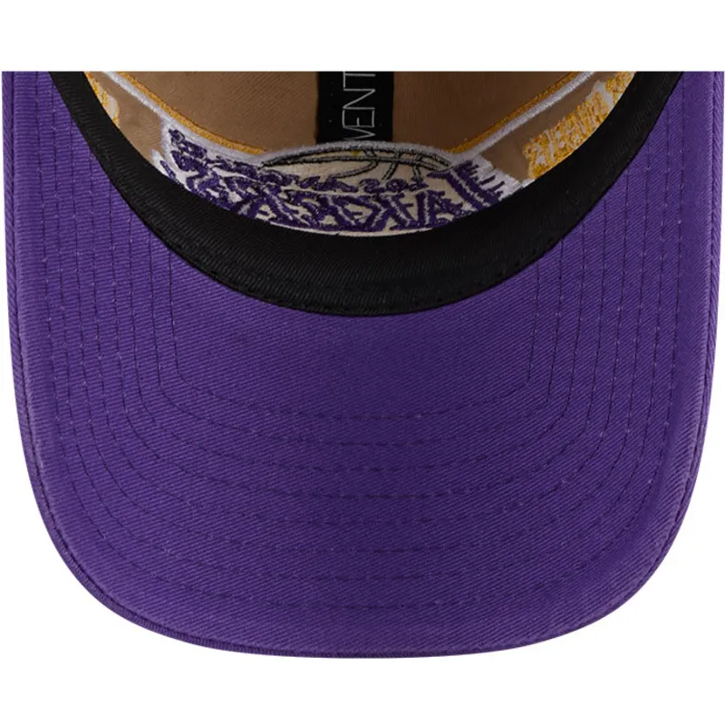 petten-gebogen-bruin-verstelbaar-9twenty-draft-2024-van-los-angeles-lakers-nba-van-new-era