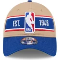 new-era-curved-brim-9twenty-draft-2024-nba-brown-and-blue-adjustable-cap