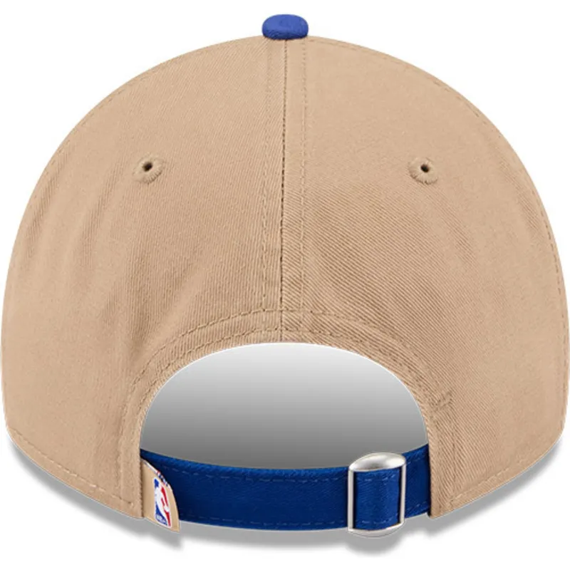 cappellino-curvo-marrone-e-blu-regolabile-9twenty-draft-2024-di-nba-di-new-era