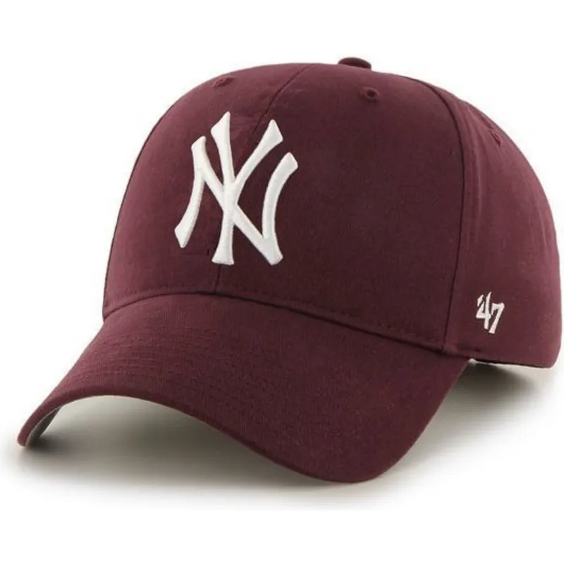 petten-gebogen-rood-verstelbaar-van-new-york-yankees-mlb-van-47-brand