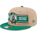 casquette-plate-marron-et-verte-snapback-9fifty-draft-2024-boston-celtics-nba-new-era