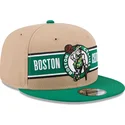 casquette-plate-marron-et-verte-snapback-9fifty-draft-2024-boston-celtics-nba-new-era