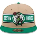 casquette-plate-marron-et-verte-snapback-9fifty-draft-2024-boston-celtics-nba-new-era