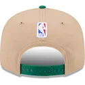 casquette-plate-marron-et-verte-snapback-9fifty-draft-2024-boston-celtics-nba-new-era