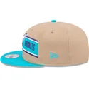 casquette-plate-marron-et-bleue-snapback-9fifty-draft-2024-charlotte-hornets-nba-new-era