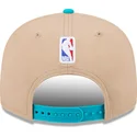 casquette-plate-marron-et-bleue-snapback-9fifty-draft-2024-charlotte-hornets-nba-new-era