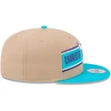 casquette-plate-marron-et-bleue-snapback-9fifty-draft-2024-charlotte-hornets-nba-new-era