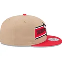 casquette-plate-marron-et-rouge-snapback-9fifty-draft-2024-chicago-bulls-nba-new-era