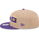 casquette-plate-marron-et-violette-snapback-9fifty-draft-2024-los-angeles-lakers-nba-new-era