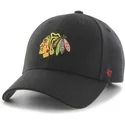 cappellino-visiera-curva-nero-di-chicago-blackhawks-nhl-di-47-brand