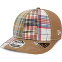 casquette-courbee-marron-ajustable-9fifty-retro-crown-relaxed-heritage-fit-new-era-x-original-madras-trading-company