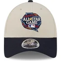 beige-und-marineblaue-gebogene-kappe-snapback-all-star-game-9forty-stretch-snap-fan-pack-von-mlb-von-new-era