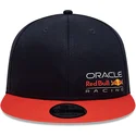 gorra-plana-azul-marino-y-naranja-snapback-9fifty-essential-de-red-bull-racing-formula-1-de-new-era