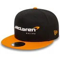 cappellino-snapback-nero-e-arancione-9fifty-essentials-di-mclaren-racing-formula-1-di-new-era