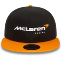 gorra-plana-negra-y-naranja-snapback-9fifty-essentials-de-mclaren-racing-formula-1-de-new-era