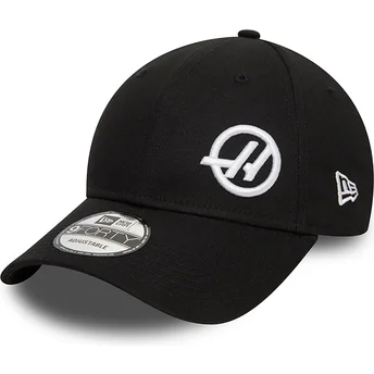Petten gebogen zwart snapback 9FORTY van Haas F1 Team Formula 1 van New Era