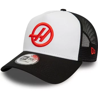 New Era E Frame Haas F1 Team Formula 1 White and Black Trucker Hat