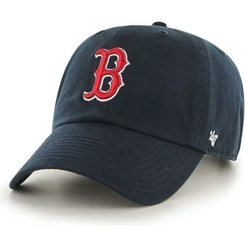marinbla-kurvad-keps-boston-red-sox-mlb-clean-up-fran-47-brand