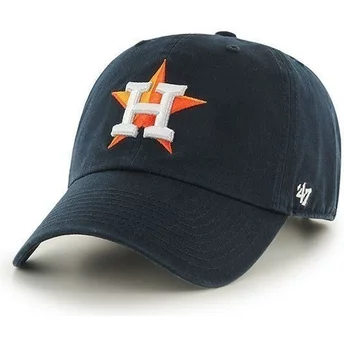 Gorra curva negra de Houston Astros MLB Clean Up de 47 Brand