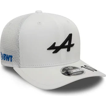 Casquette trucker blanche Pierre Gasly 9FIFTY Original Fit Alpine F1 Team Formula 1 New Era