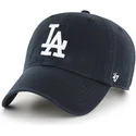 cappellino-visiera-curva-nero-di-los-angeles-dodgers-mlb-clean-up-di-47-brand