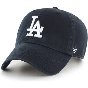 Cappellino visiera curva nero di Los Angeles Dodgers MLB Clean Up di 47 Brand