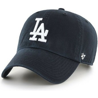 Gorra curva negra de Los Angeles Dodgers MLB Clean Up de 47 Brand