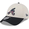 casquette-courbee-beige-et-bleue-marine-snapback-9forty-stretch-snap-4th-of-july-atlanta-braves-mlb-new-era