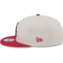 casquette-plate-beige-et-rouge-snapback-9fifty-4th-of-july-chicago-white-sox-mlb-new-era