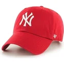 wyginieta-czapka-czerwona-new-york-yankees-mlb-clean-up-47-brand